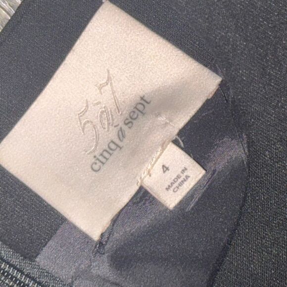 CINQ A SEPT Adelise Black Crossover Sleeveless Sheath Midi Cocktail Dress sz4 - Picture 6 of 8